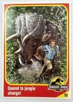 Jurassic Park - Trading Card Kenner 1993 (France) - #10 Triceratops 