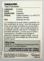 Jurassic Park - Trading Card Kenner 1993 (France) - #10 Triceratops 