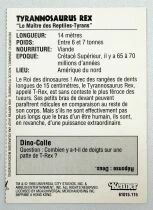 Jurassic Park - Trading Card Kenner 1993 (France) - #16 Tyrannosaurus Rex