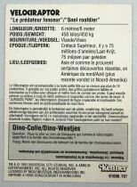 Jurassic Park - Trading Card Kenner 1993 (France / Benelux) - #08 Velociraptor