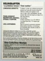 Jurassic Park - Trading Card Kenner 1993 (France / Benelux) - #12 Velociraptor