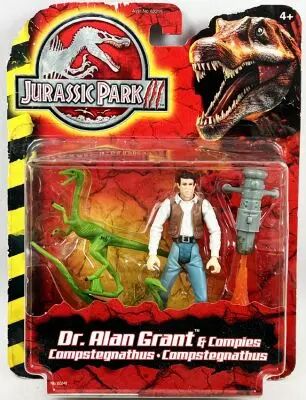Jurassic Park 3 - Hasbro - Dr. Alan Grant & Compstegnathus (neuf sous blister)