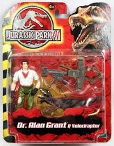 Jurassic Park 3 - Hasbro - Dr. Alan Grant & Velociraptor (mint on card)