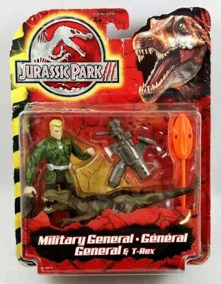 Jurassic Park 3 - Hasbro - Military General & T-Rex (mint on card)
