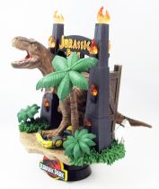 Jurassic World - Beast Kingdom - Diorama Stage \ Jurassic Park Gate\  - Statuette pvc 15cm