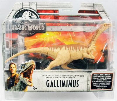 Jurassic World Gallimimus Action Figure Attack Pack Green Mattel 2017 
