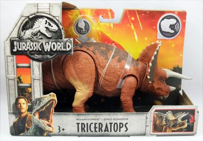 FMM24 Mattel Jurassic World Roarivores Triceratops Figure for sale online 