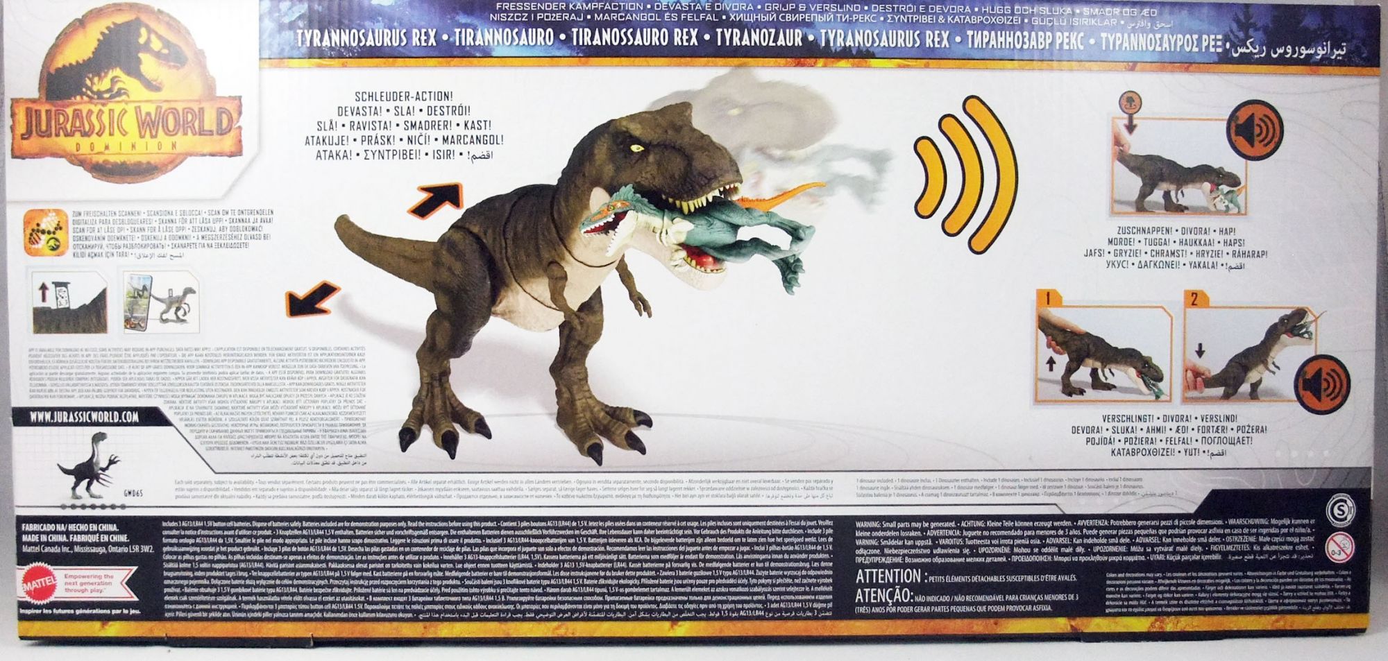 Figura de Ação - Jurassic World - Tyrannosaurus Rex - Thrash 'N