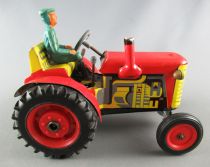 Kdn Tracteur Agricole & Remorque Fardier Tôle Jouet Mécanique 