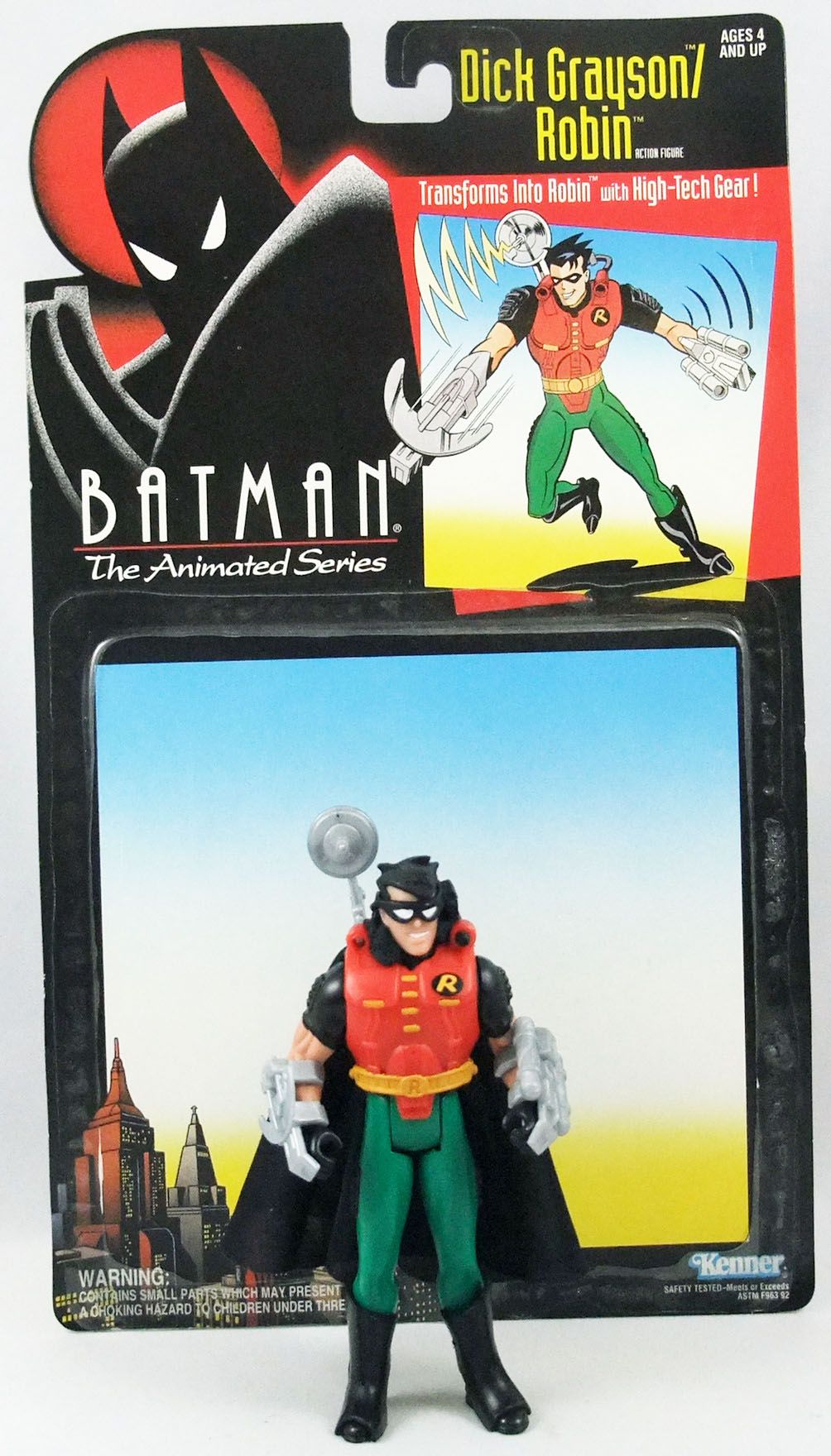 Kenner - Batman The Animated Series - Dick Grayson Robin (loose with  cardback)