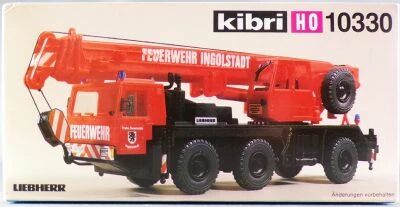 Kibri 10330 Ho Grue Mobile Liebherr LTM 1050/3 Rouge V�hicule Pompiers Neuve Boite
