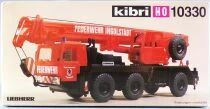Kibri 10330 Ho Mobile Crane Liebherr LTM 1050/3 Red Firetruck MIB
