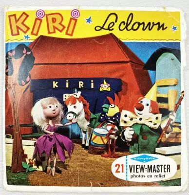 Kiri le Clown - View-Master (Sawyer\'s Inc.) - Pochette de 3 disques (21 images st�r�o) et Livret