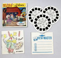 Kiri le Clown - View-Master (Sawyer\'s Inc.) - Pochette de 3 disques (21 images stéréo) et Livret
