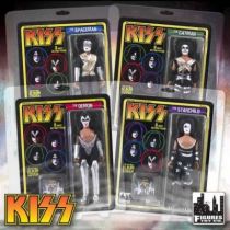 KISS - Set de 4 figurines articulées 20cm \'\'Mego-style\'\' - Gene, Peter, Ace, Paul