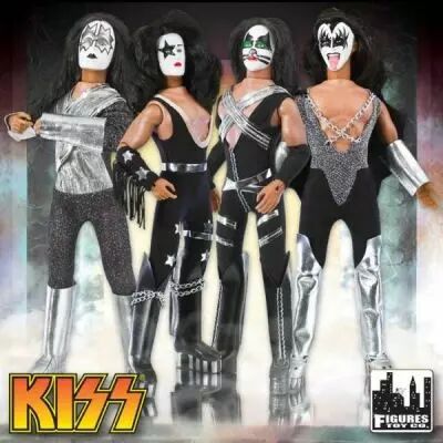 KISS - Set de 4 figurines articul�es 35cm \'\'Mego-style\'\' - Gene, Peter, Ace, Paul