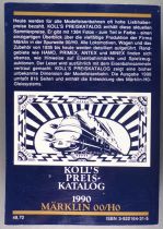 Koll\'s Catalogue de Prix Märklin Oo/Ho 1990 816 Pages
