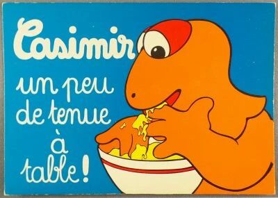 L\'Ile aux Enfants - D. Caplain Post Card 1977 #12 - Casimir Un Peu de Tenue � Table (A Bit of Table Manners)