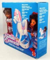 La Famille Doucoeur - B&eacute;b&eacute; Fill et Cheval &agrave; Bascule - Mattel 1988 (ref.2682)