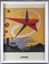 La Grande Menace Jacques Martin - Exlibris Tir&eacute; &agrave; Part  Lefranc Encadr&eacute;