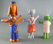 La Maison de Toutou - Figurine plastique Jim - Série Complète Toutou Kiki Zouzou