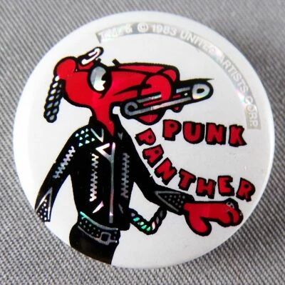 La Panth�re Rose - Badge Plastique 2,5cm - Punk Panther
