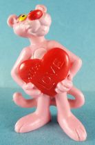 La Panthère Rose - Figurine Pvc Bully 1983 - Panthère Rose avec Coeur With Love