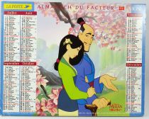 La Petite Sirène & Mulan  - Calendrier almanach du facteur 1999
