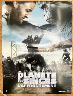 La Plan�te des Singes, l\'Affrontement - Affiche 40x60cm - 20th Century Fox 2014