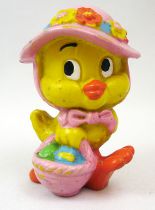 Lapin & Caneton - Figurine PVC Maia Borges - Caneton avec chapeau rose