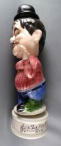 Laurel & Hardy - Ceramic Liqueur Bottle on Music Box -  Oliver Hardy
