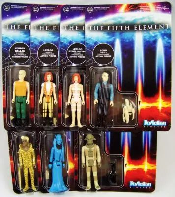 Le Cinqui�me El�ment - ReAction - Set de 7 action figures : Korben Dallas, Leeloo (x2), Ruby Rhod, Diva Plavalaguna, Zorg & Mang