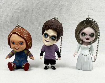 Le Fils de Chucky - Chucky, Glen & Tiffany - Figurines \ Head Knocker\  Porte-cl�s