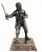 Le Hobbit : Un Voyage Inattendu - Mini Figurine - Bilbon Sacquet au combat (argent)