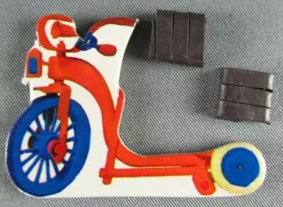 Le Man�ge enchant� - Figurine Carton Magn�tique Djeco 1966 - Tricycle du Bonhomme Jouvence