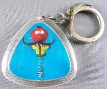 Le Man&egrave;ge enchant&eacute; - Porte Cl&eacute;s Triangle - Zebulon Fond Bleu