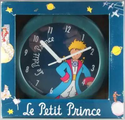 Le Petit Prince en Habits de Prince (A. de St. Exupery) - Horloge Murale Ronde - Bennex 1997 Neuve Boite