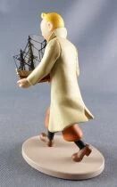 Le Secret de la Licorne - Figurine Plastique - Tintin avec Maquette du Bateau