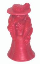 Le Tour du Monde en 80 Jours - Figurine monochrome rouge - Dame Chapeau