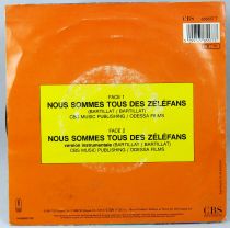 Le Triomphe de Babar - Disque 45Tours - Bande Originale du film - CBS 1990