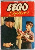 LEGO Ref.281 - Boite de Briques Inclin&eacute;es 1x2 & 3x2 (Bleues)