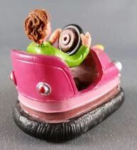 Lemax Crazy Cars Orange Bumper Car Boy Driver 5cm 2\  Resin