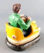 Lemax Crazy Cars Orange Bumper Car Man Driver 5cm 2\  Resin
