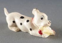 Les 101 dalmatiens - Figurine Jim - Chiot rongeant un os collier rouge