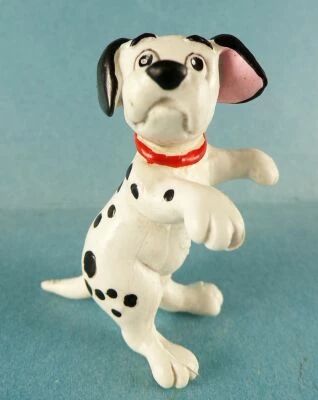 Les 101 dalmatiens - Figurine PVC Bullyland - Chiot Assis Levant les Pattes (Collier Rouge)