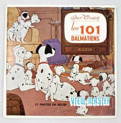 Les 101 Dalmatiens - View-Master (Sawyer\'s Inc.) - Pochette de 3 disques (21 images st�r�o) et Livret