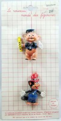 Les 3 petits cochons - Figurine pvc Comics Spain - Nouf-Nouf le flutiste et Petit Loup (neuf sous blister)