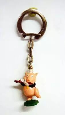 Les 3 petits cochons - Porte cl�s figurine Jim - Nif-Nif le fl�tiste