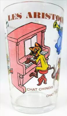 Les Aristochats - Verre � moutarde Amora - La Bande de Scat Cat autour du piano