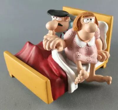 Les Bidochon - D�mons & Merveilles - Robert & Raymonde au Lit Figurines R�sine